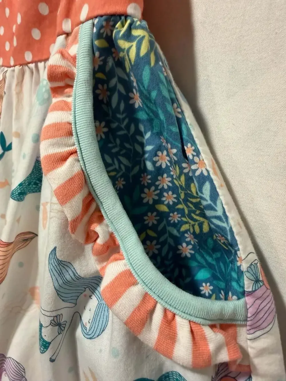 Wildflowers Mermaid Print Halter Knot Dress